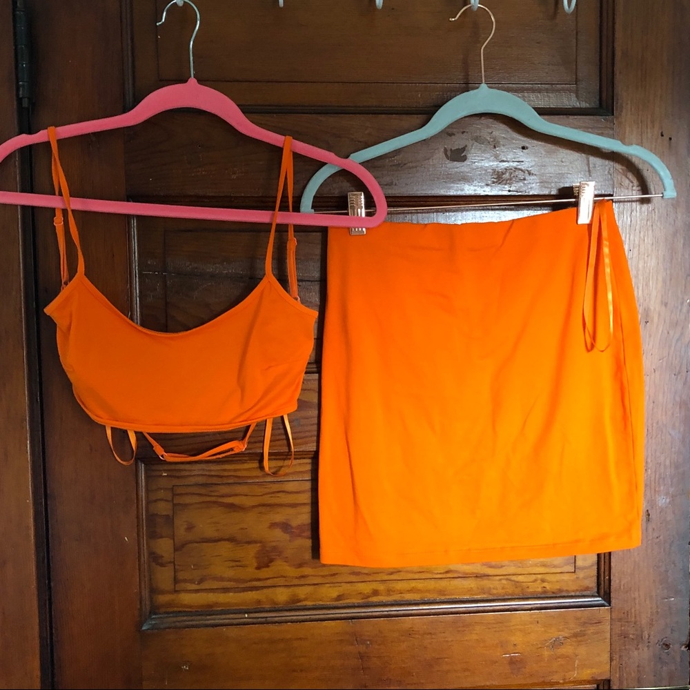 Superdown Kristy Skirt Set in Orange